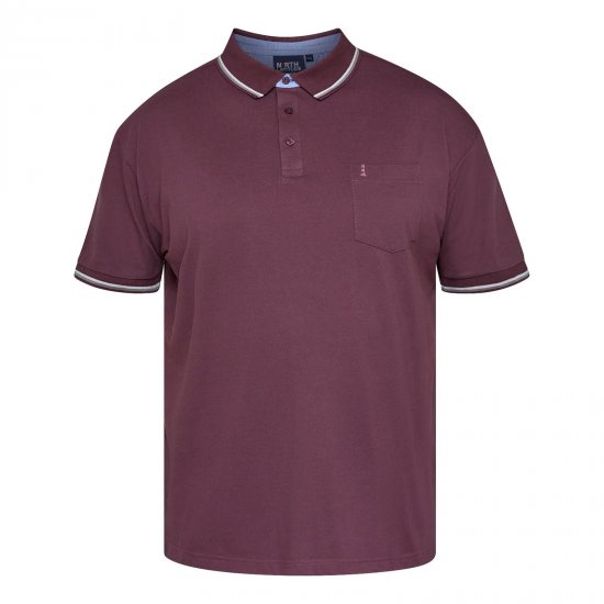 North Latitude Superflex Polo Aubergine - TALL polos - Polos coupe TALL pour hommes grands