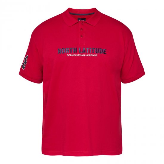 North Latitude Logo Polo Jaune/Orange - TALL polos - Polos coupe TALL pour hommes grands