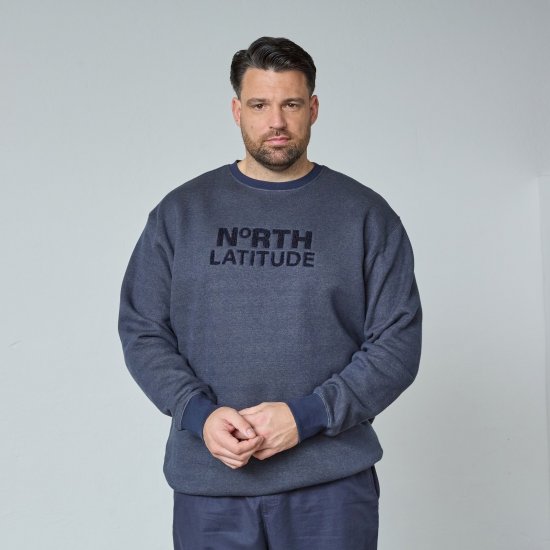 North Latitude Crewneck Logo Sweat Bleu marine - Sweatshirts & hoodies - Sweatshirts/Hoodies grande taille homme