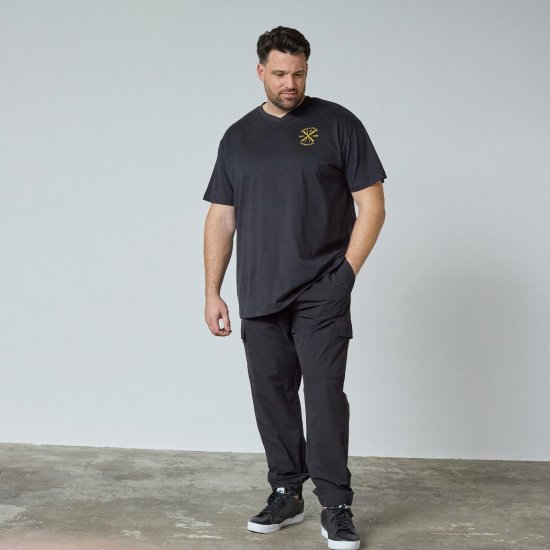 North Latitude Alpine Club T-Shirt Noir - TALL T-shirts - T-Shirts Longueur Extra pour Grands Hommes