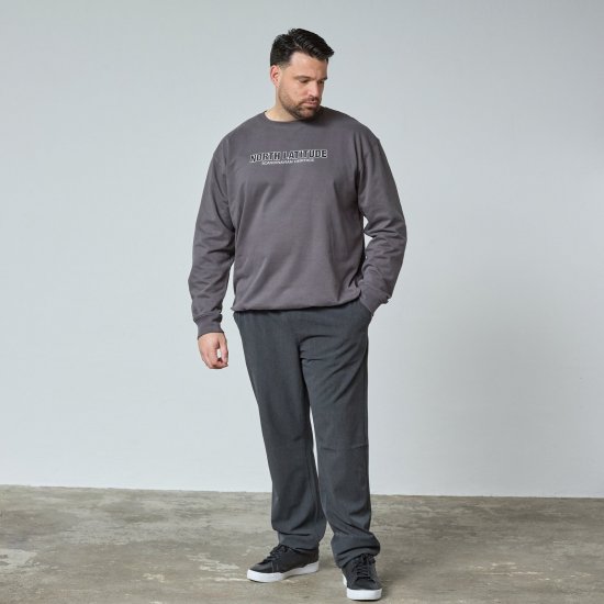 North Latitude Crewneck Sweatshirt Gris/Charcoal - TALL sweatshirts - Sweatshirts TALL pour hommes grands