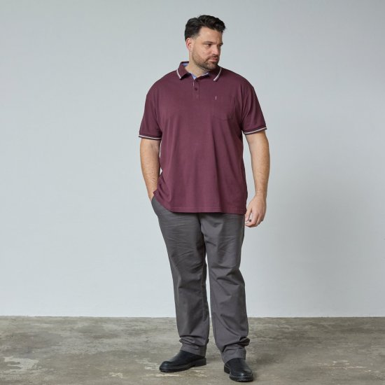 North Latitude Superflex Polo Aubergine - TALL polos - Polos coupe TALL pour hommes grands