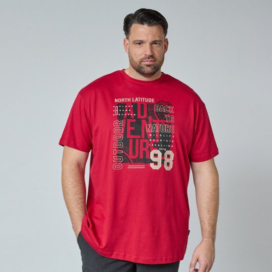 North Latitude Adventure 98 Graphic Tee Jaune/Orange - T-shirts - T-shirts Homme Grande Taille