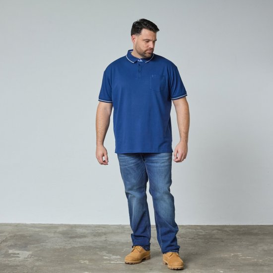 North Latitude Superflex Polo Bleu - TALL polos - Polos coupe TALL pour hommes grands