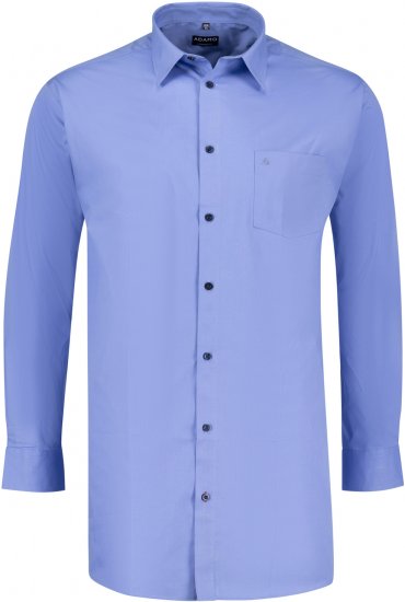 Adamo John Comfort Fit Long Sleeve shirt Medium Blue - Chemises - Chemises Grandes Tailles Hommes