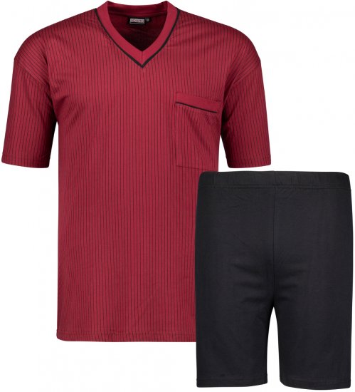 Adamo Gustav Short sleeve Pyjama Burgundy - Sous-vêtements & Bain - Sous-vêtements Grande Taille