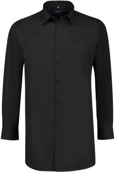 Adamo John Comfort Fit Long Sleeve shirt Black - Chemises - Chemises Grandes Tailles Hommes