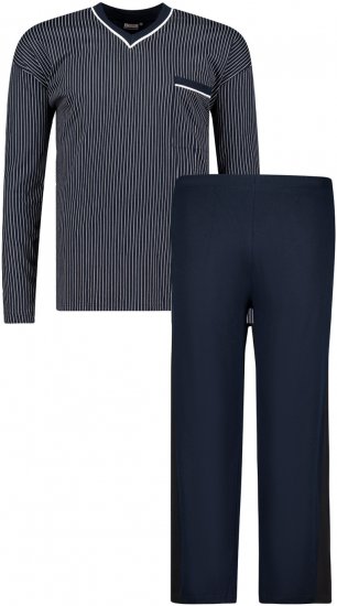 Adamo Gustav Long sleeve Pyjama Navy - Sous-vêtements & Bain - Sous-vêtements Grande Taille
