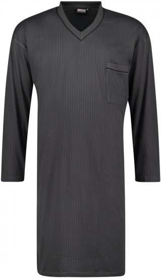 Adamo Gustav Long Nightshirt Charcoal - Sous-vêtements & Bain - Sous-vêtements Grande Taille