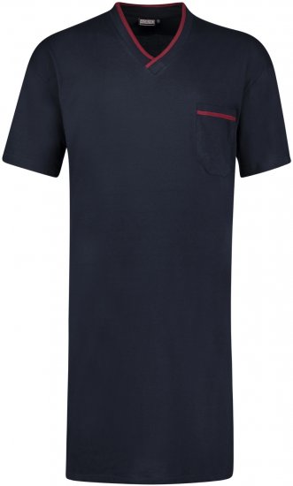 Adamo Bert Short sleeve Long Nightshirt Navy - Sous-vêtements & Bain - Sous-vêtements Grande Taille