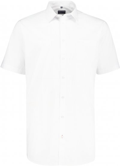 Adamo Warren Comfort Fit Short Sleeve Shirt White - Chemises - Chemises Grandes Tailles Hommes