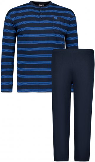 Adamo Alex Serafino Long sleeve Pyjama Navy - Sous-vêtements & bain - Sous-vêtements Grande Taille