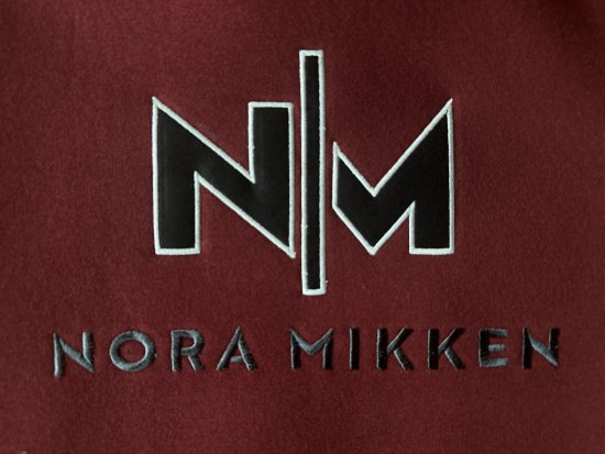 Nora Mikken KADRI WHITE Long Hoodie Burgundy - Sweatshirts & hoodies - 