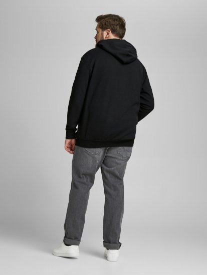 Jack & Jones Basic Hoodie Black - Sweatshirts & hoodies - Sweatshirts/Hoodies grande taille homme