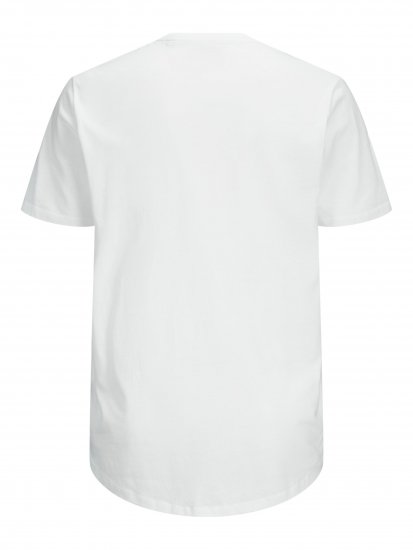 Jack & Jones NOA Crew Neck T-shirt White - T-shirts - T-shirts Homme Grande Taille