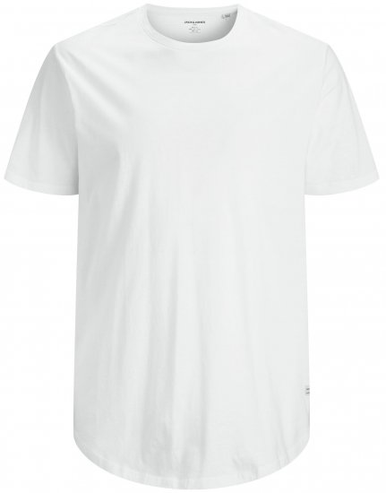 Jack & Jones NOA Crew Neck T-shirt White - T-shirts - T-shirts Homme Grande Taille