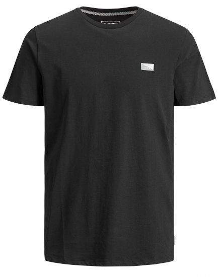 Jack & Jones Schultz Crew Neck T-Shirt Black - T-shirts - T-shirts Homme Grande Taille