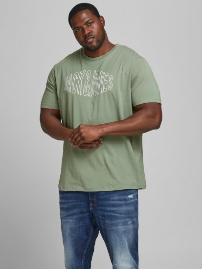 Jack & Jones Preston T-Shirt Sea Spray - T-shirts - T-shirts Homme Grande Taille