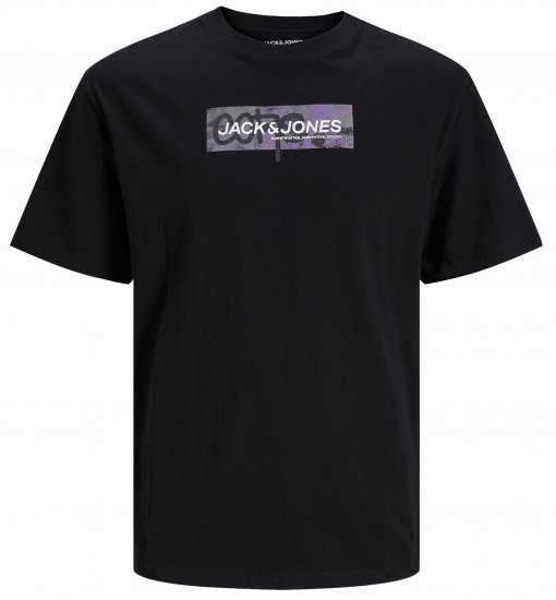 Jack & Jones JCOAOP PRINT T-Shirt Black - T-shirts - T-shirts Homme Grande Taille
