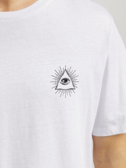 Jack & Jones Jackie Crew Neck T-Shirt White - T-shirts - T-shirts Homme Grande Taille