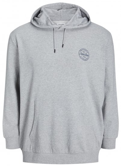 Jack & Jones JJESHARK SWEAT Hoodie Light Grey - Sweatshirts & hoodies - Sweatshirts/Hoodies grande taille homme