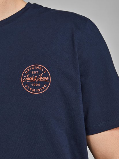 Jack & Jones JJESHARK TEE Navy - T-shirts - T-shirts Homme Grande Taille