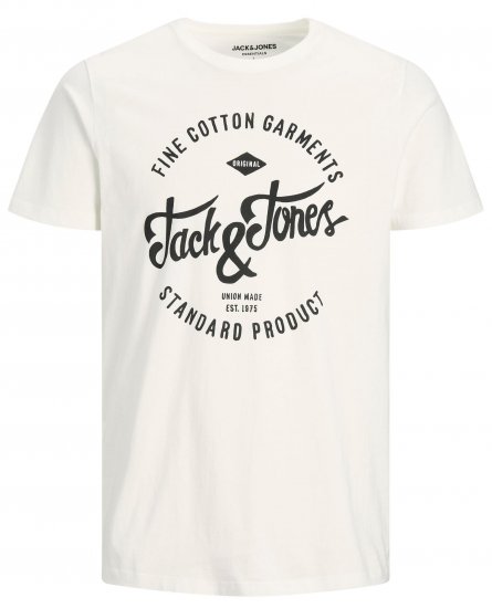 Jack & Jones JJERAFA TEE White - T-shirts - T-shirts Homme Grande Taille