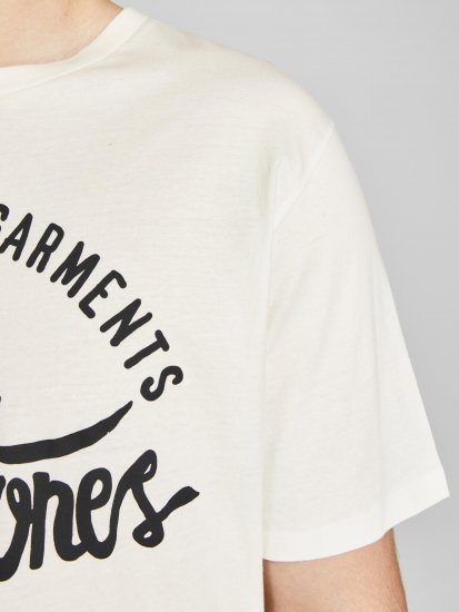 Jack & Jones JJERAFA TEE White - T-shirts - T-shirts Homme Grande Taille