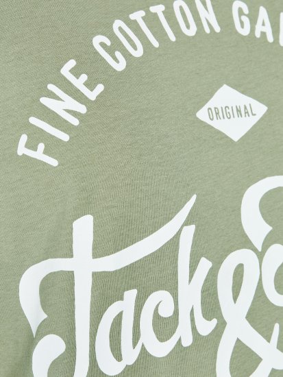 Jack & Jones JJERAFA TEE Light Green - T-shirts - T-shirts Homme Grande Taille