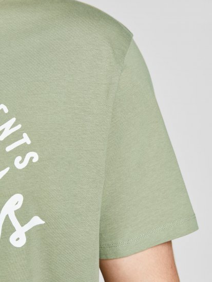 Jack & Jones JJERAFA TEE Light Green - T-shirts - T-shirts Homme Grande Taille