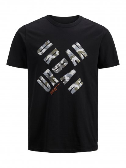 Jack & Jones JCOSTREET TEE Black - T-shirts - T-shirts Homme Grande Taille