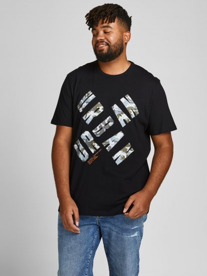 Jack & Jones JCOSTREET TEE Black - T-shirts - T-shirts Homme Grande Taille