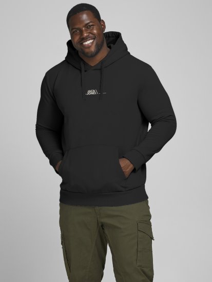 Jack & Jones JPRBLABOOSTER SWEAT Black - Sweatshirts & hoodies - Sweatshirts/Hoodies grande taille homme