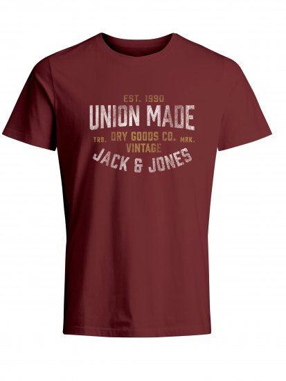 Jack & Jones JPRBLUBOOSTER TEE Red - T-shirts - T-shirts Homme Grande Taille