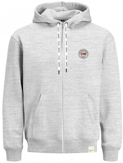 Jack & Jones JORINTERNATIONAL ZIP Hoodie Grey - Sweatshirts & hoodies - Sweatshirts/Hoodies grande taille homme