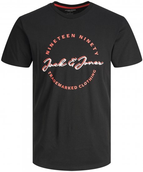 Jack & Jones JJSTAMP TEE Black - T-shirts - T-shirts Homme Grande Taille