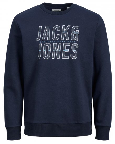 Jack & Jones JJXILO Sweat Navy - Sweatshirts & hoodies - Sweatshirts/Hoodies grande taille homme