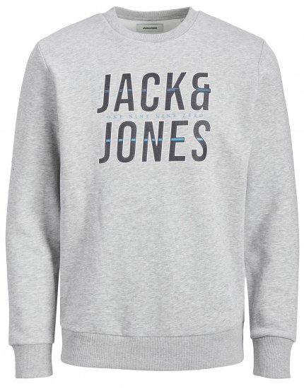 Jack & Jones JJXILO Sweat Light Grey - Tous les vêtements - Vêtements grande taille pour hommes
