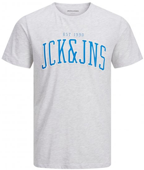 Jack & Jones JJCEMB TEE White - T-shirts - T-shirts Homme Grande Taille