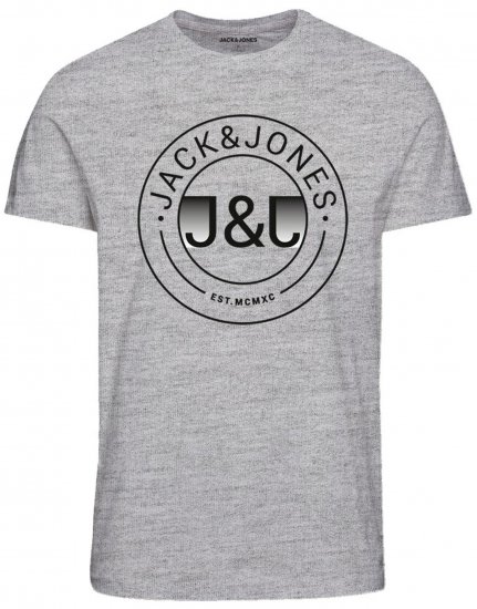 Jack & Jones JJMILAS T-Shirt Grey - T-shirts - T-shirts Homme Grande Taille