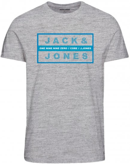 Jack & Jones JJSTORM TEE Grey - T-shirts - T-shirts Homme Grande Taille
