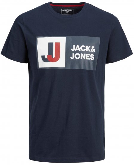 Jack & Jones JCOLOGAN TEE Navy - T-shirts - T-shirts Homme Grande Taille