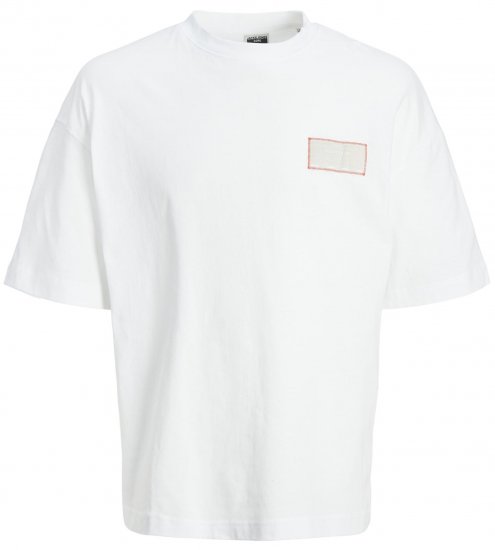Jack & Jones JCONASA TEE White - T-shirts - T-shirts Homme Grande Taille
