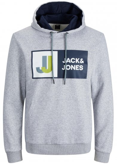 Jack & Jones JCOLOGAN Hoodie Grey - Sweatshirts & hoodies - Sweatshirts/Hoodies grande taille homme