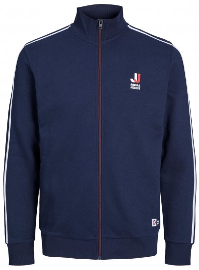 Jack & Jones JCOLOGAN ZIP Sweater Navy - Sweatshirts & hoodies - Sweatshirts/Hoodies grande taille homme