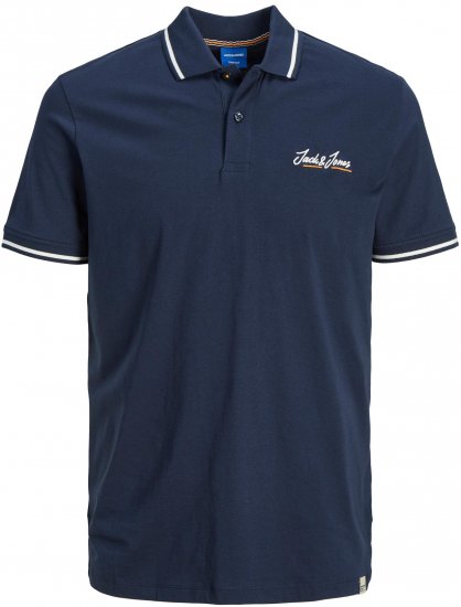 Jack & Jones JORPAUL TONS Polo shirt Navy - Polos - Polos homme grande taille