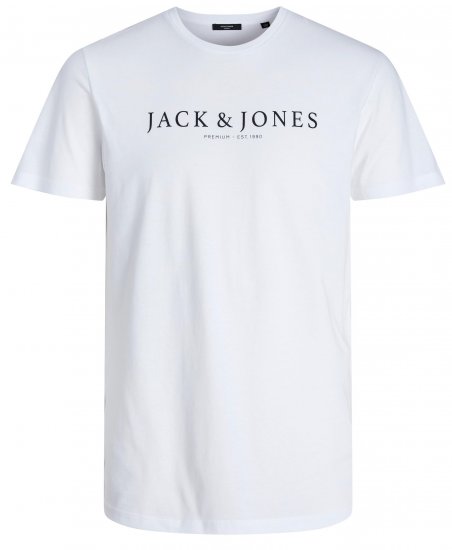 Jack & Jones JPRBLABOOSTER T-shirt White - T-shirts - T-shirts Homme Grande Taille