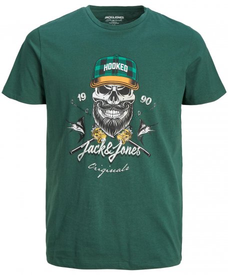 Jack & Jones JORCAPTAIN TEE Green - T-shirts - T-shirts Homme Grande Taille