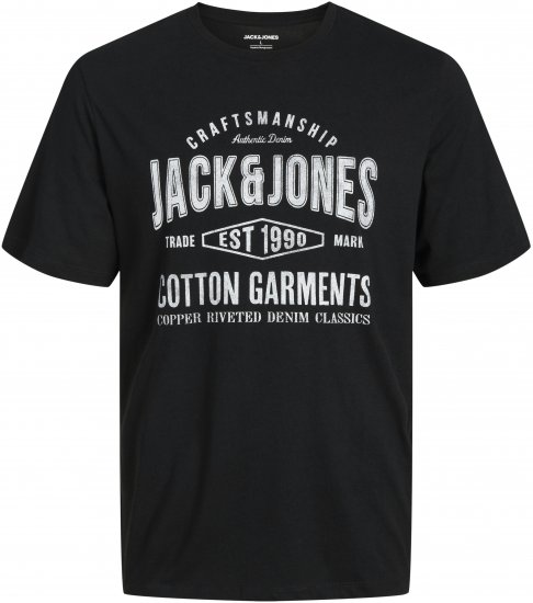 Jack & Jones JJJEANS T-shirt Black - T-shirts - T-shirts Homme Grande Taille