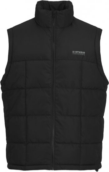 Jack & Jones BEN Square Quilted Bodywarmer Black - Vestes - Vestes homme grandes tailles